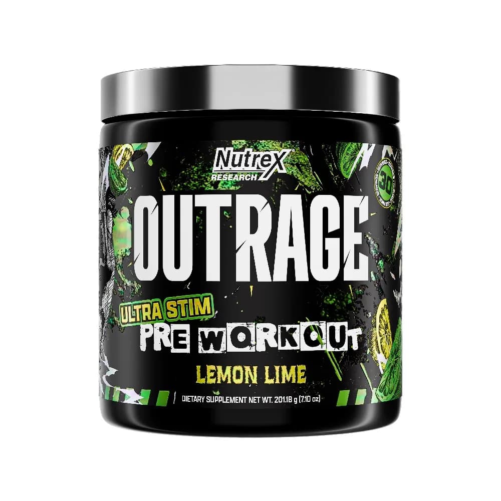 Pré treino Outrage - Lemon lime - Nutrex 201g