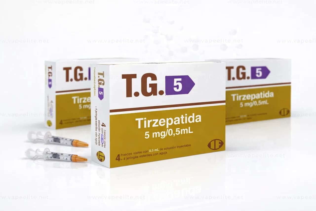 TG 5 Tirzepatida 5 mg0,5 mL Solução Injetável com Seringa - Contém 4 Frascos