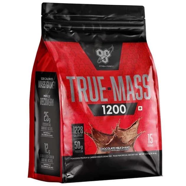 Whey protein True Mass - chocolate milkshake - BSN